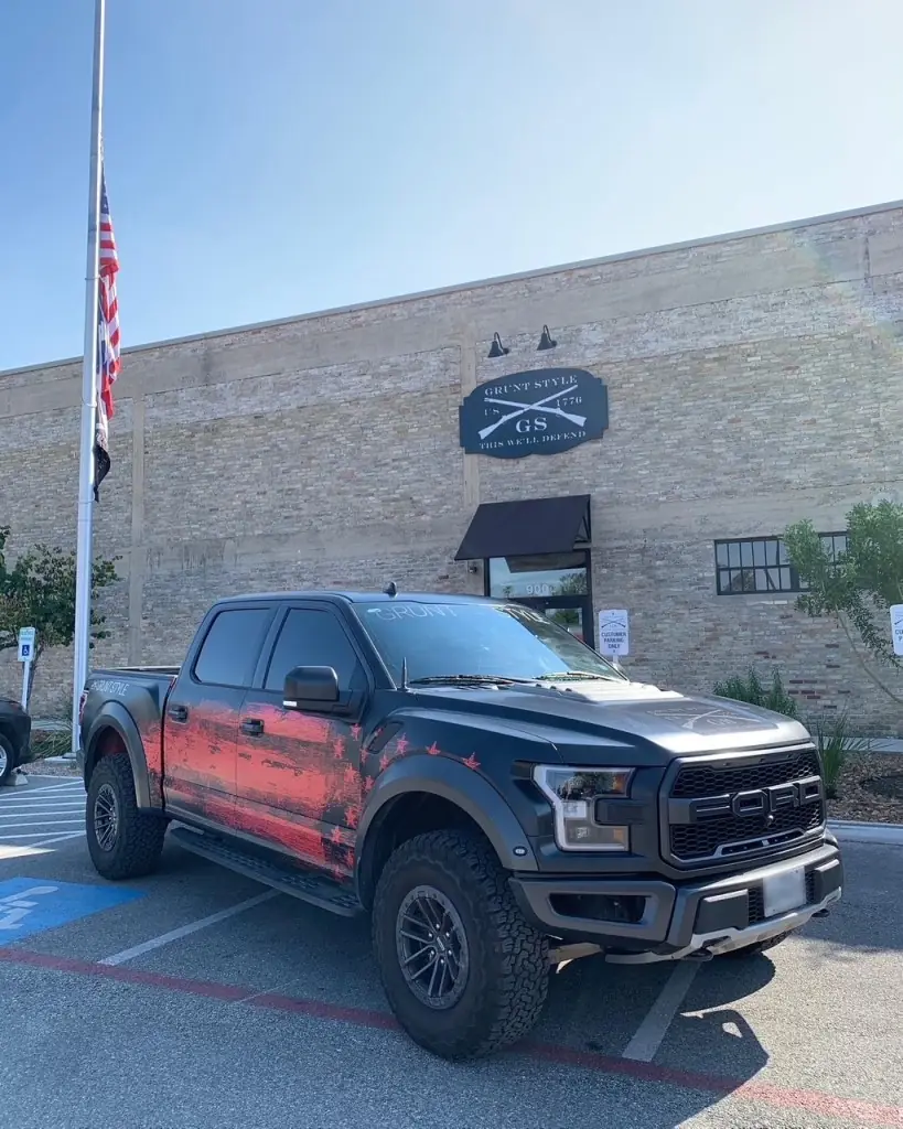 Ford Raptor in a Grunt Style custom wrap